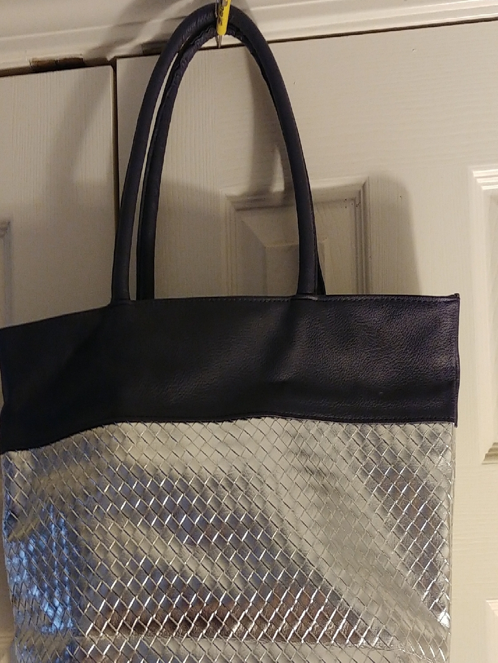 Saks Fifth Avenue Summer 2012 Exclusive Woven Metallic Tote NWOT